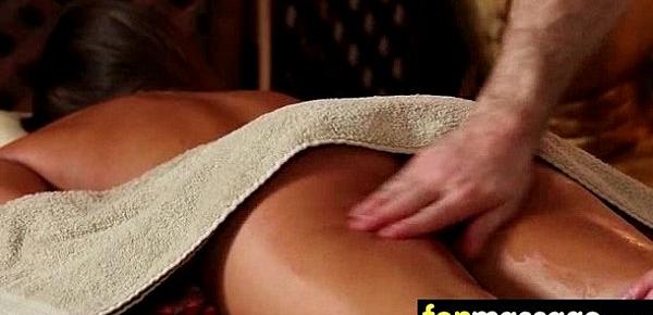  Cute teen babe fantasy fucking on massage table 15